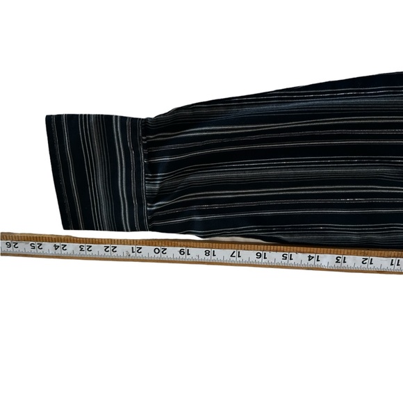 WRANGLER BLACK GRAY SILVER METALIC THREADS SNAP SHIRT MEN’S SZ SMALL Pettite - Picture 7 of 8